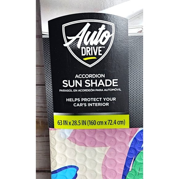 Auto Drive Accordion 63”x28.5” Universal Fit UV Protection Floral Car Sun Shade - Picture 2 of 16